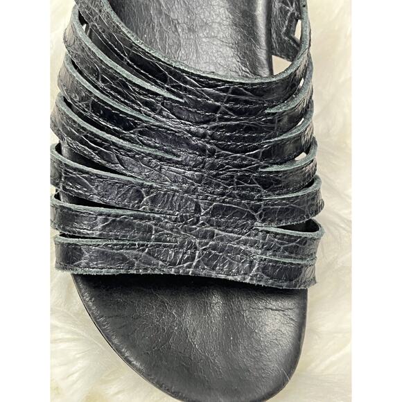 Aravon New Balance Combination Last Black 7D Leather Slingback Strappy Sandals - Picture 6 of 8